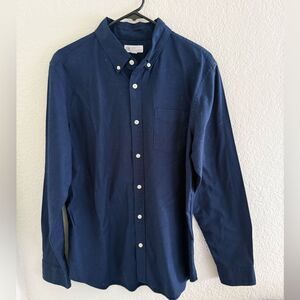 GAP Men's Deep Blue Button-Down Shirt
